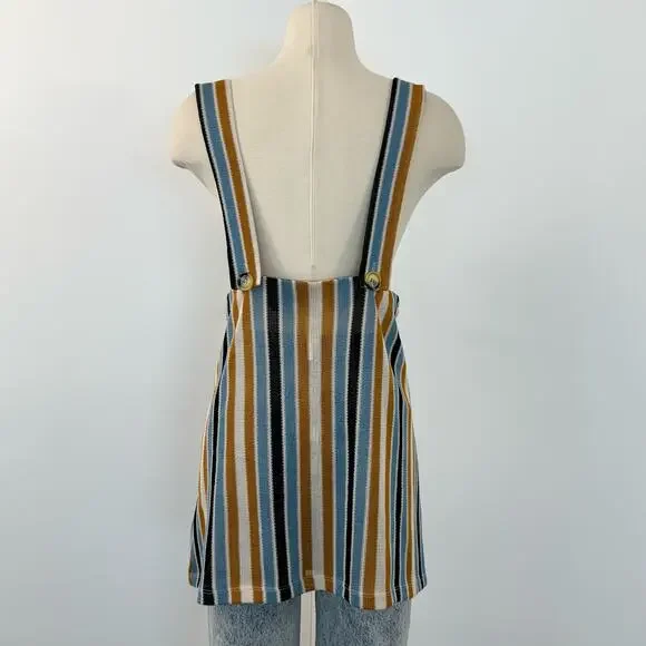 Free People Bridget Striped Top Knit Button-Down Plunge Neck Tunic | Large - Picture 5 of 10